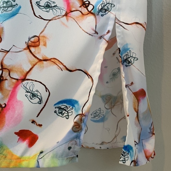 Garnish Katara Lost in a Dream Dress Rainbow Watercolor Women’s Size Small NWT! - Picture 8 of 10